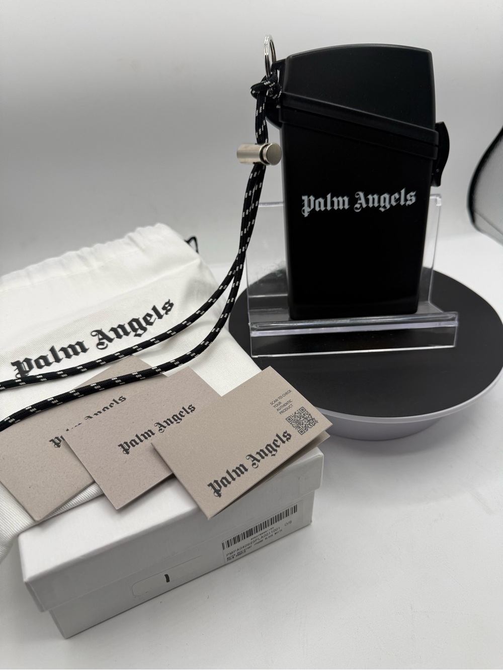 NWT Palm Angels Black logo phone holder water proof full inclusion